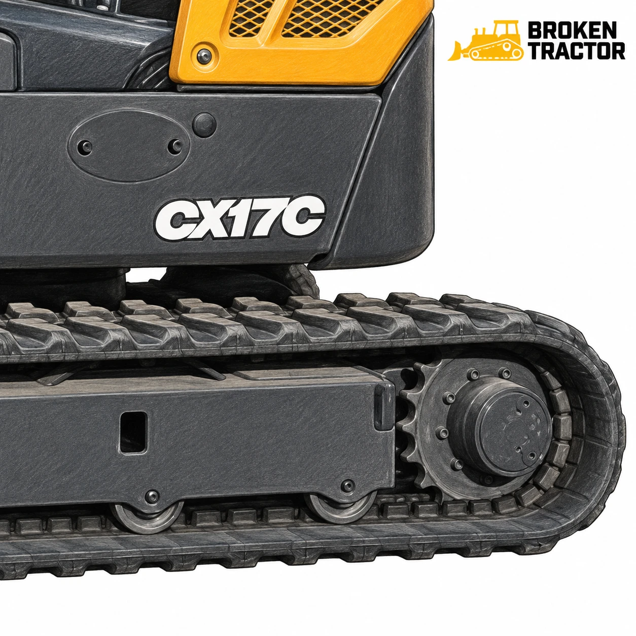Case Excavator Rubber Track Undercarriage