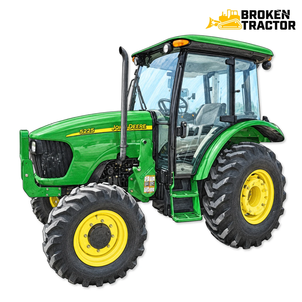 JD Tractor Glass 5E, 5M, 5R, 5020-5725