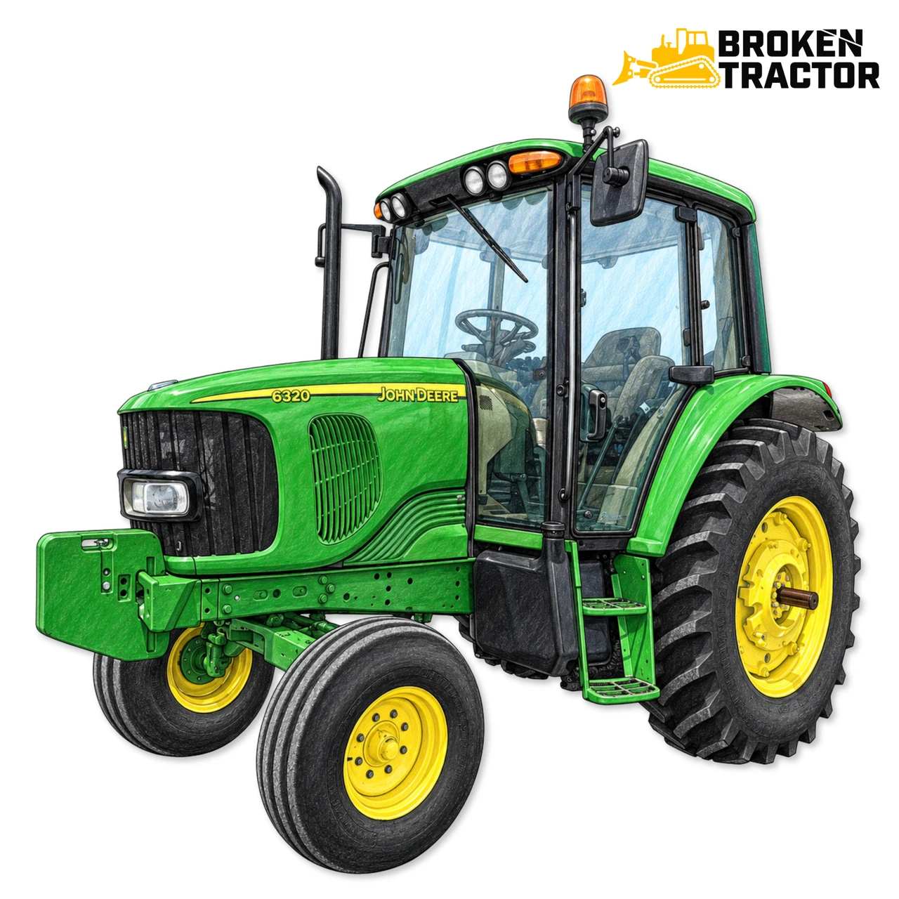 JD Tractor Glass 6000-7000 Series