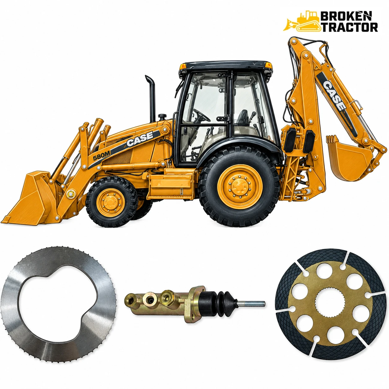 Case 580L, 580SL, 580M, 580SM-I & II Brake Parts