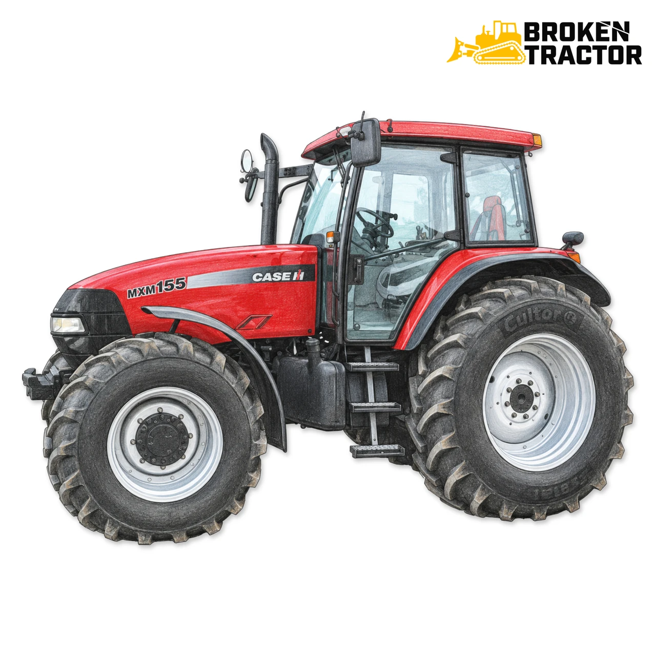 Case IH MXM Series Cab Glass
