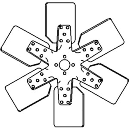 Case Skid Steer 6-Blade Cooling Fan (Diesel) -- 293691A1