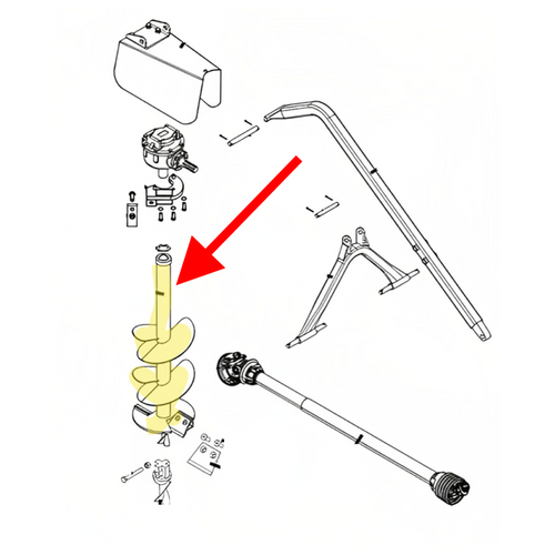  King Kutter Post Hole Digger 12" Auger Assembly -- 404282