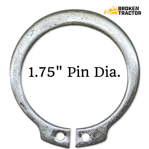 Heavy Duty Pin Retainer Snap Ring for Case Backhoes at Broken Tractor
