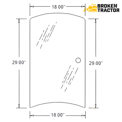 RH Side Cab Glass | Broken Tractor | 3C581-70540