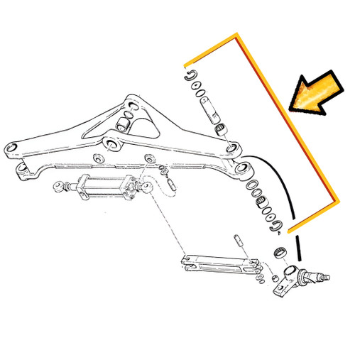 Case Backhoe Two-Wheel Drive King Pin Kit (D103626) | Broken