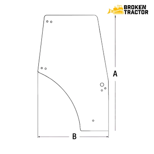 RH glass cab door 87620223 for Case IH Farmall 90 tractor