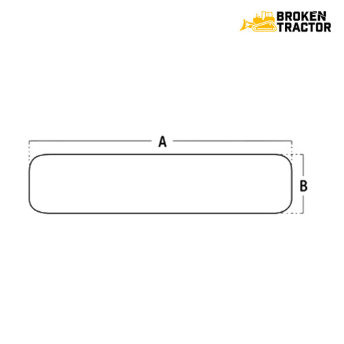 John Deere Tractor Lower Rear Tinted Glass for 5045E, 5050E, 5055E, 5058E, 5060E, 5065E, 5065M -- R198147