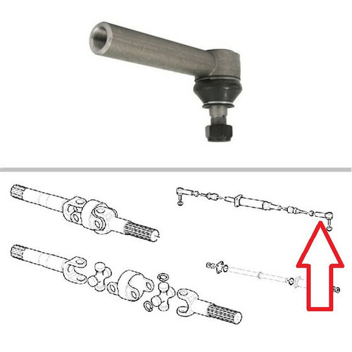 Komatsu Backhoe Front Axle, Right Hand Ball Joint Tie Rod End -- CA0490220