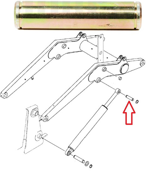 Case Pin, Lift Cylinder Rod End (Right Hand) -- 113629A1