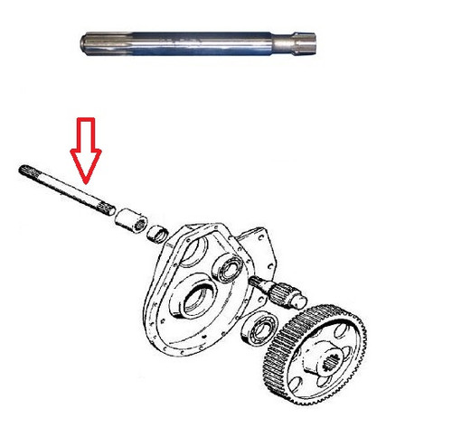 Case Dozer  310, 350, 350B Final Drive to Transmission 6 & 10 Spline Shaft -- 11845