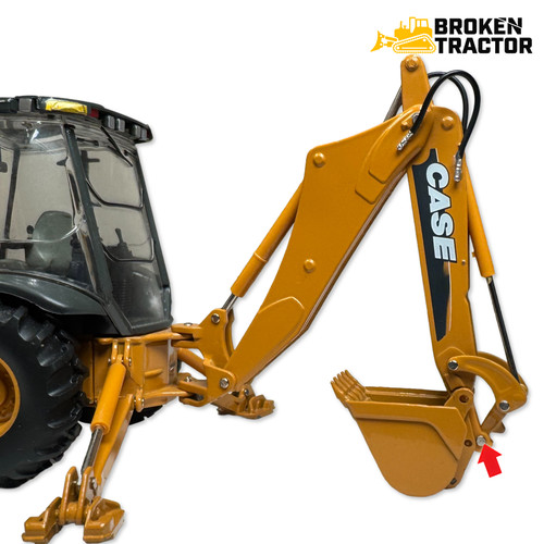 Case 580N, 580 Super N Pin Bucket to Coupler (Standard Dipper and Mech Coupler