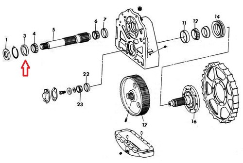 Final Drive Bearing Cup for Dresser Dozer TD8C, TD8E, TD9H