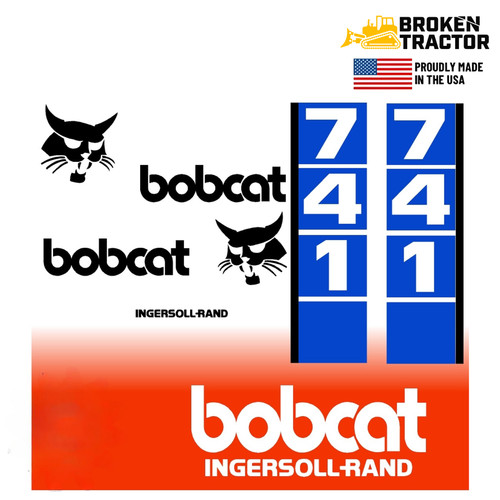 Decal Set for Bobcat 741 Skid Steer - Early Style