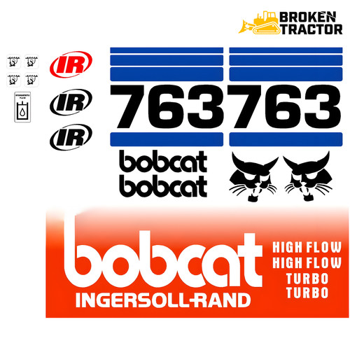 Decal Set for Bobcat 763 Style 1 | Broken Tractor