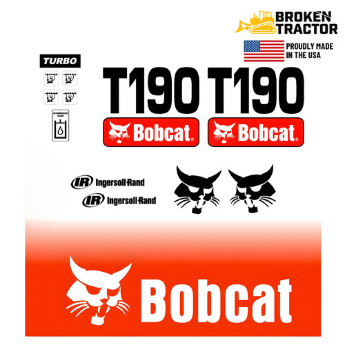 Decal Set for Bobcat T190 Compact Track Loader