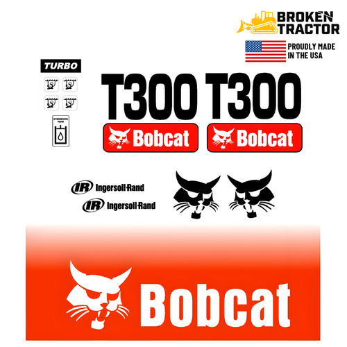 Decal Set for Bobcat T300 Compact Track Loader