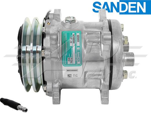 Sanden SD5H09 A/C Compressor (12V, 125mm) | Broken Tractor |