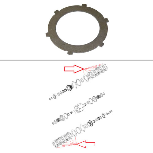 Case Backhoe Transmission Steel Disc 580L, 580 Super L, 590 Super L, 570LXT -- 181159A1