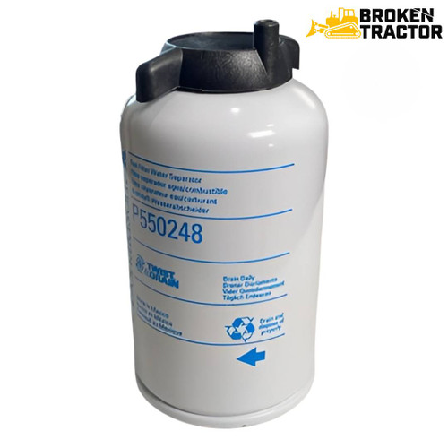 Case fuel water separator J286503 for 580 Super K and 590 Turbo backhoe loaders