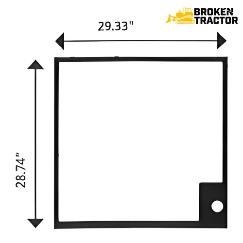 John Deere 27D 35D excavator front upper windshield 4678909 green tint tempered