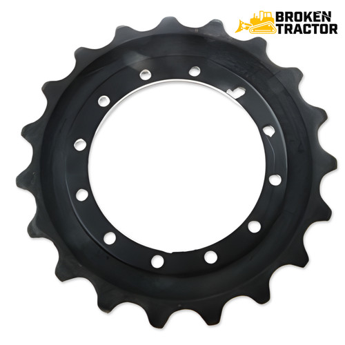 Bobcat E45 E50 E55 E60 drive sprocket 7199008 19 teeth 12 bolt holes 17.5 inch OD
