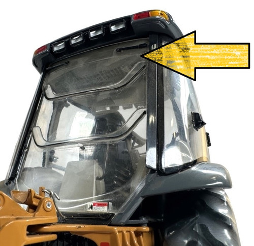 Case Backhoe Upper Rear Cab Window Glass -- 352208A1 | Broken Tractor