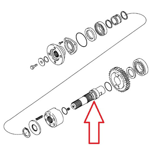 Case Backhoe Output Shaft, Update Includes: 369470A1, 369471A1, and 369472A1 -- CS-580L-OSU