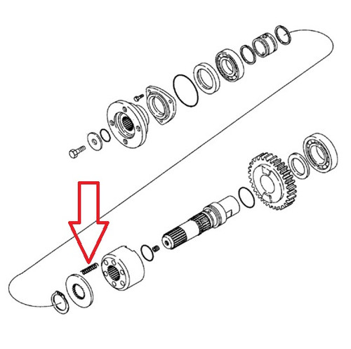 Case Backhoe Spring -- 100753A1