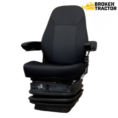 Cloth Air Suspension Seat with Dual Armrests for Caterpillar Articulated Trucks, Motor Graders & Wheel Loaders 725, 725C, 730, 730C, 735B, 735C, 740