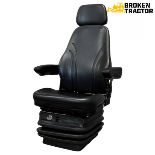 Vinyl Deluxe Air Suspension Seat with Headrest for Caterpillar Articulated Trucks 725, 725C, 730, 730C, 735B, 735C, 740, 740B, 740C, 770