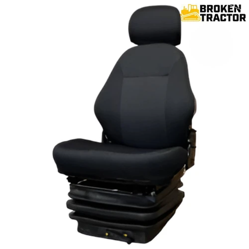 Cloth Mechanical Suspension Seat with Headrest for Komatsu Dozers D31EX-20, D31EX-21, D31EX-22, D31PX-20, D31PX-21, D31PX-22, D37EX-21, D37EX-22