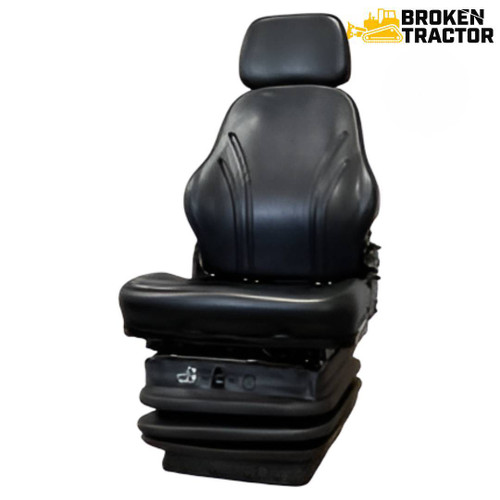 Vinyl Air Suspension Seat with Headrest for John Deere Crawler Loaders & Dozers 605K, 655K, 705K, 755K, 655P, 755P, 450H, 450J, 450K, 550H, 550J, 550K