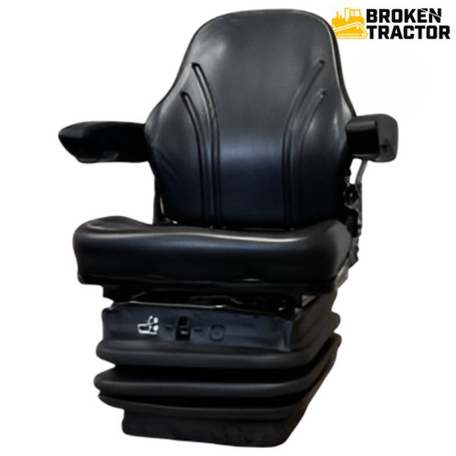 Vinyl Air Suspension Seat with Dual Armrests for Caterpillar Articulated Trucks, Motor Graders & Wheel Loaders 725, 725C, 730, 730C, 740, 740C, 12G