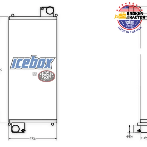 Radiator for John Deere 8120, 8220, 8320, 8420, 8520 Tractor – RE164607
