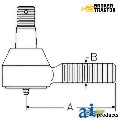 Tie Rod End for Kubota M108SDSF, M108SH, M108SHC & more – 35523-62920