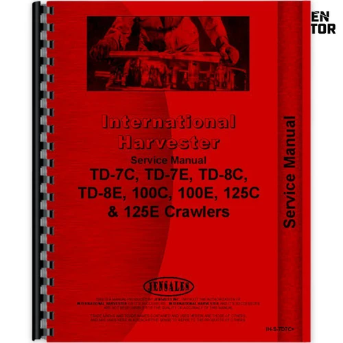 IH TD7C, TD7E, TD8C Crawler Service Manual