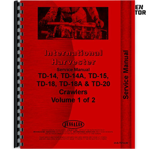 IH TD14, TD14A, TD15 Crawler Service Manual