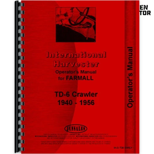 IH TD6 Operator's Manual
