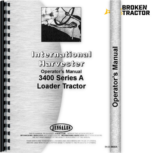 IH 3400A Tractor Operator's Manual