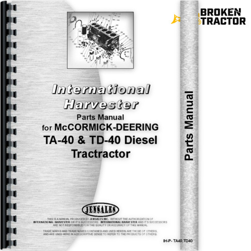 IH TA40, TD40 Crawler Parts Manual