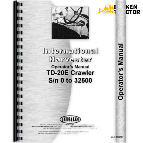 IH TD20E Crawler Operator's Manual