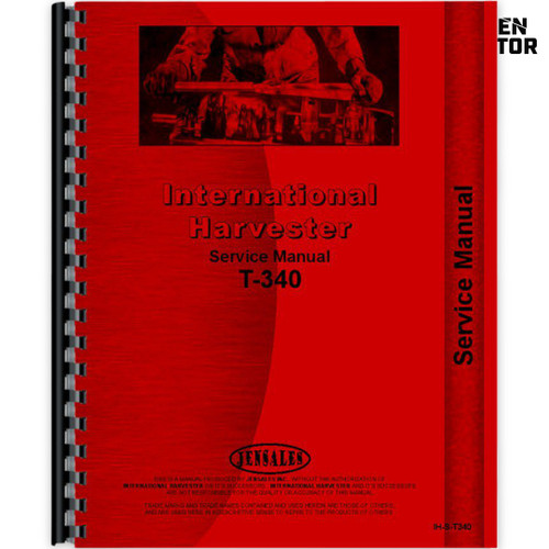 IH TD340, T340A Crawler Service Manual