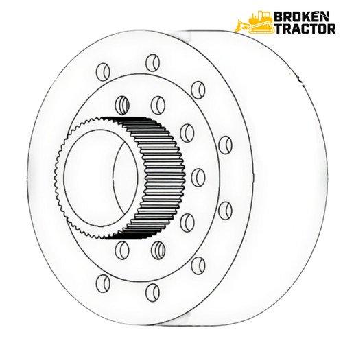 John Deere front axle ring gear L101724 for ZF APL2045 axle