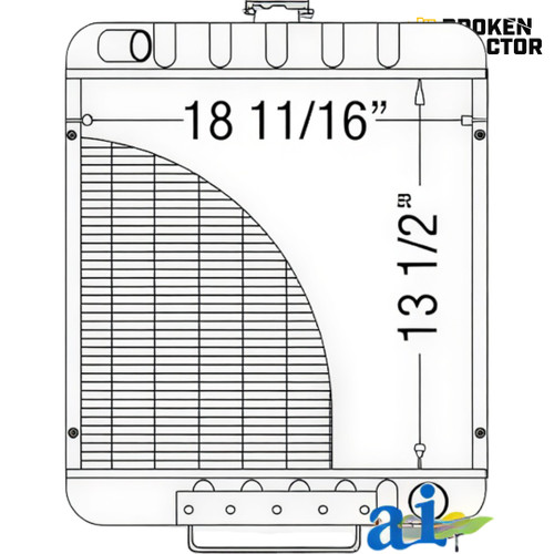 Radiator for Case 1825, 1825B Skid Steer – 109612A2