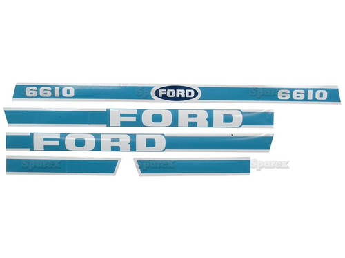 Ford 6610 Hood Decal Set -- S.8431  | Broken Tractor