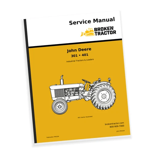 Cover of the John Deere 401, 401A Industrial Tractor Service Manual, part number JD-S-TM1034