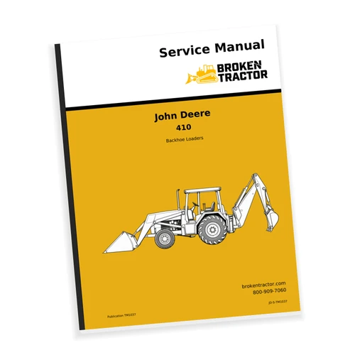 Cover of the John Deere 410 Backhoe Loader Service Manual, part number JD-S-TM1037