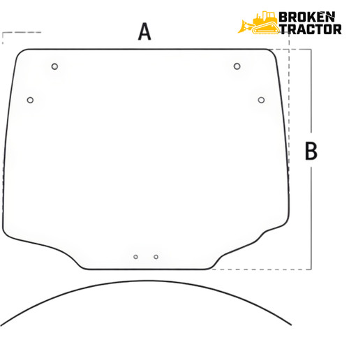 John Deere Rear Window Glass for 3033R, 3038R, 3039R, 3045R & More Tractors – LVU26037