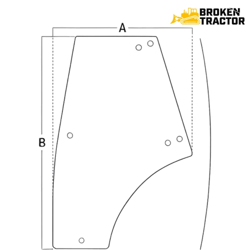 John Deere LH Door Glass for 5076EN, 5083EN, 5090EN, 5093EN & More Tractors – CE18612